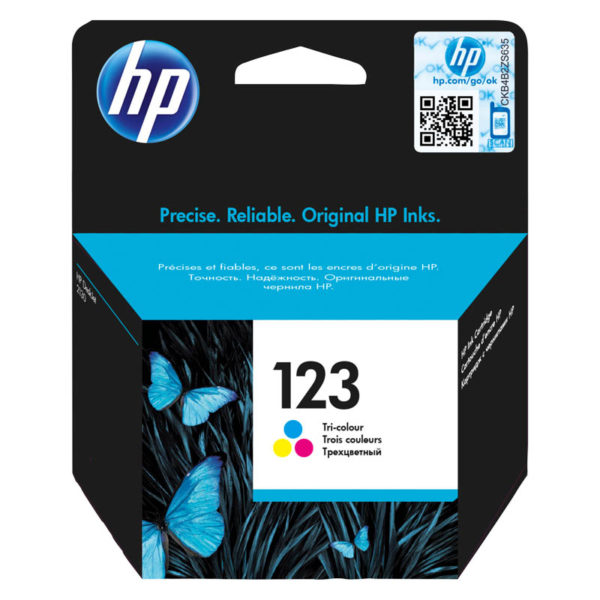HP 123 TRICOLOUR INK CARTRIDGE